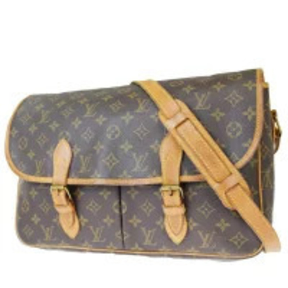 Louis Vuitton Gibeciere Shoulder Bag Monogram Leather